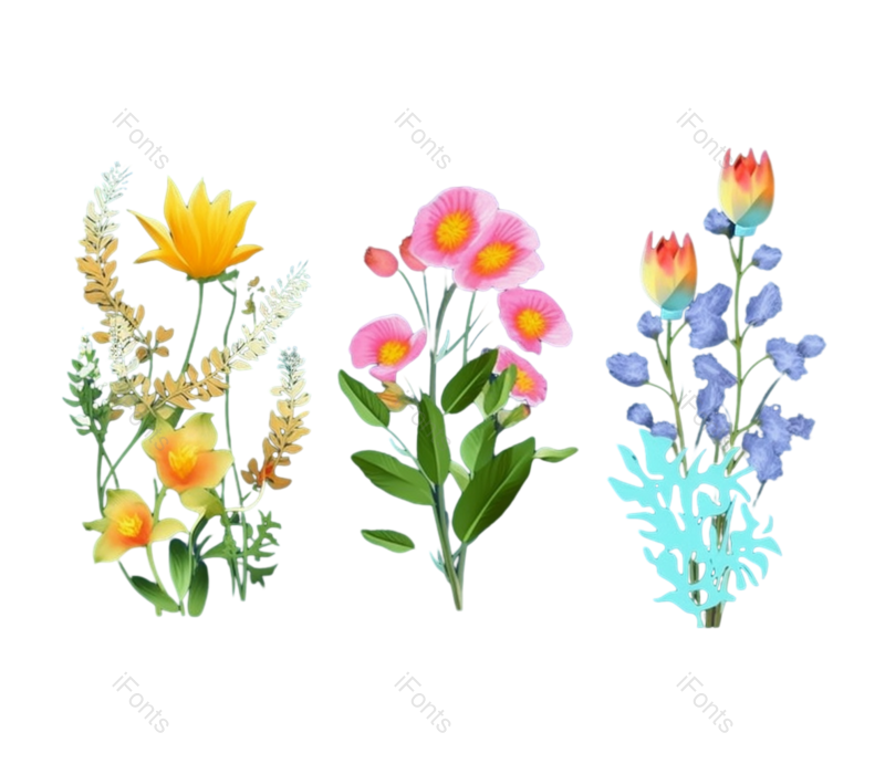 叶子图片,唯美元素,花卉PNG,花朵免抠素材